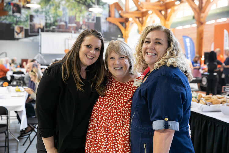 Jessica Ellison, Jan Crocker, and April Cantrell at the United Way kickoff