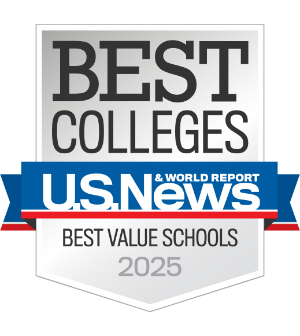 U.S. News & World Report badge given to the best value schools in 2025.