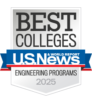 U.S. News & World Report badge given to the best colleges for engineering programs in 2025.