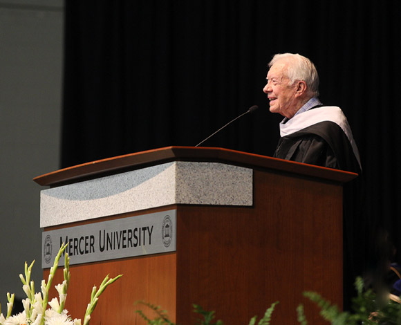 President Carter speaking at Commencement