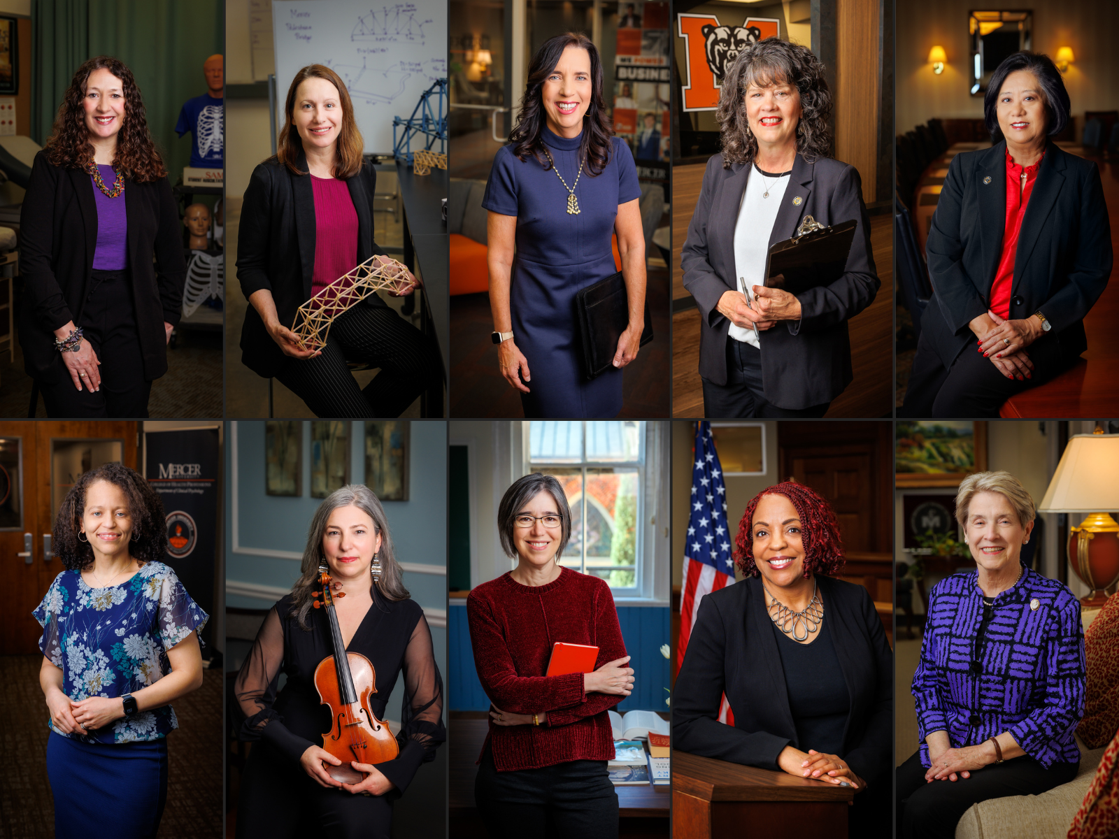 A grid of 10 women leaders of Mercer